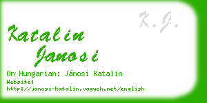 katalin janosi business card